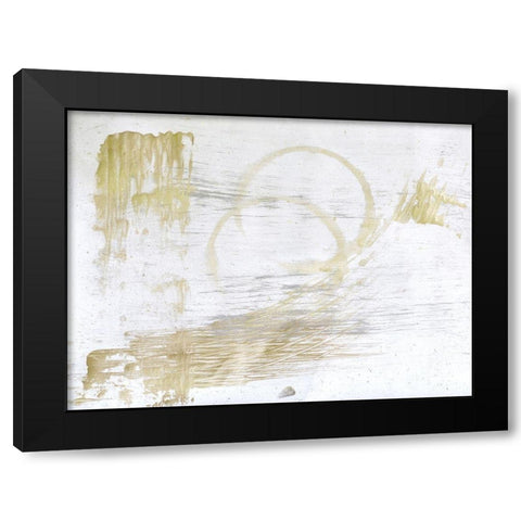 Rings and Strokes 1 Black Modern Wood Framed Art Print by Brown, Denise