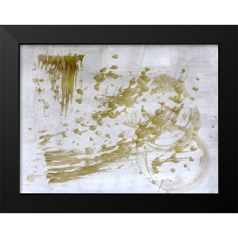 Rings and Strokes 2 Black Modern Wood Framed Art Print by Brown, Denise