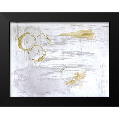 Simple Strokes Black Modern Wood Framed Art Print by Brown, Denise