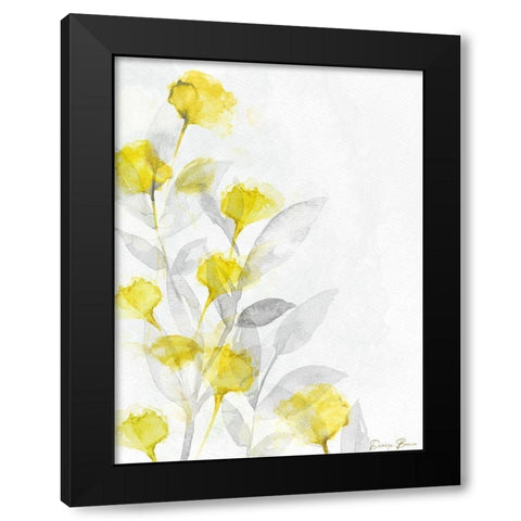 Modern Poppies 1 Black Modern Wood Framed Art Print by Brown, Denise