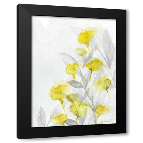 Modern Poppies 2  Black Modern Wood Framed Art Print with Double Matting by Brown, Denise