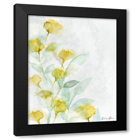 Modern Poppies 1 Black Modern Wood Framed Art Print by Brown, Denise