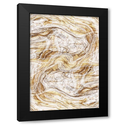 Organic Pour 1 Black Modern Wood Framed Art Print by Brown, Denise