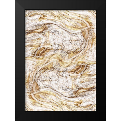 Organic Pour 1 Black Modern Wood Framed Art Print by Brown, Denise