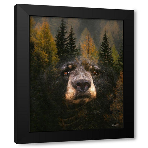 Through The Trees Black Modern Wood Framed Art Print by Brown, Denise