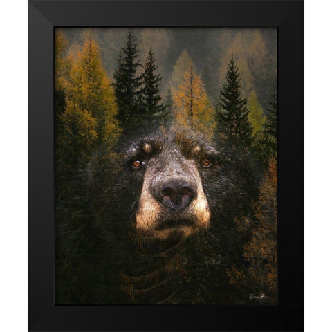 Through The Trees Black Modern Wood Framed Art Print by Brown, Denise