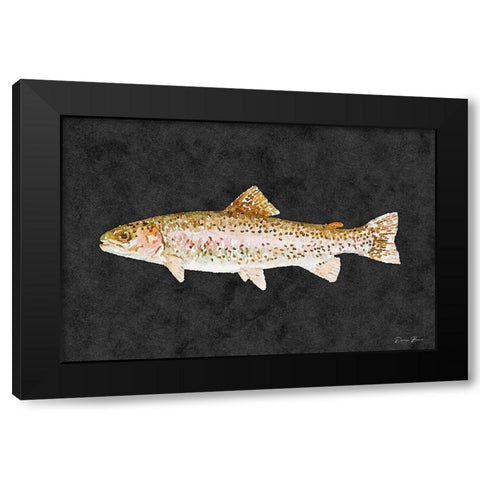 Rainbow Trout Black Modern Wood Framed Art Print with Double Matting by Brown, Denise