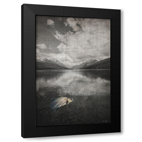Fall Lake Trout Black Modern Wood Framed Art Print by Brown, Denise
