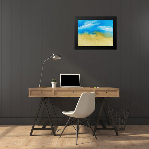 Coastal Motion 1 Black Modern Wood Framed Art Print by Brown, Denise