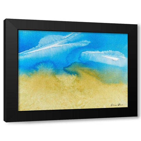 Coastal Motion 1 Black Modern Wood Framed Art Print with Double Matting by Brown, Denise