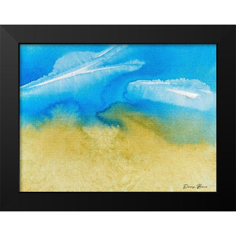Coastal Motion 1 Black Modern Wood Framed Art Print by Brown, Denise
