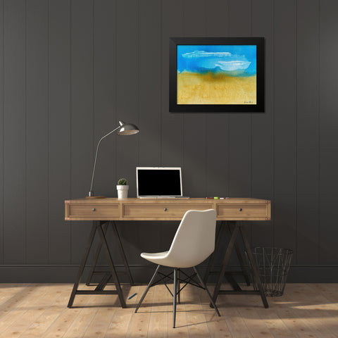 Coastal Motion 2 Black Modern Wood Framed Art Print by Brown, Denise