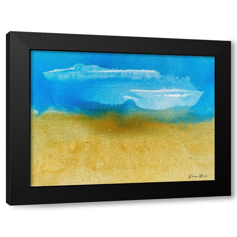 Coastal Motion 2 Black Modern Wood Framed Art Print by Brown, Denise
