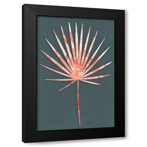 Watercolor Palm 1 Black Modern Wood Framed Art Print by Brown, Denise