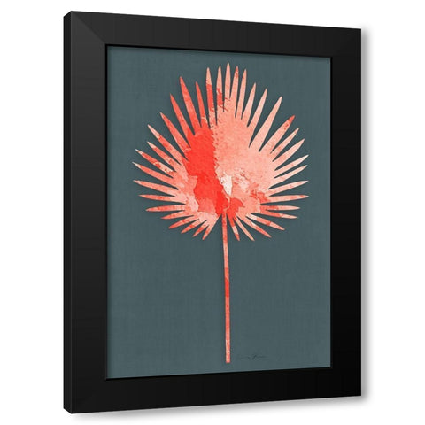 Watercolor Palm 3 Black Modern Wood Framed Art Print with Double Matting by Brown, Denise