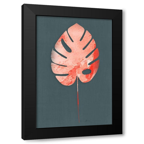 Watercolor Palm 4 Black Modern Wood Framed Art Print with Double Matting by Brown, Denise