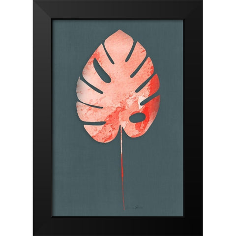 Watercolor Palm 4 Black Modern Wood Framed Art Print by Brown, Denise