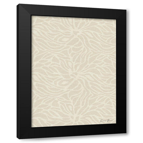 Beige Fabric Pattern Black Modern Wood Framed Art Print by Brown, Denise
