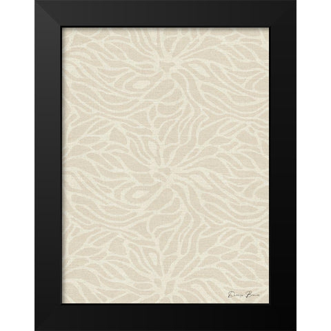 Beige Fabric Pattern Black Modern Wood Framed Art Print by Brown, Denise