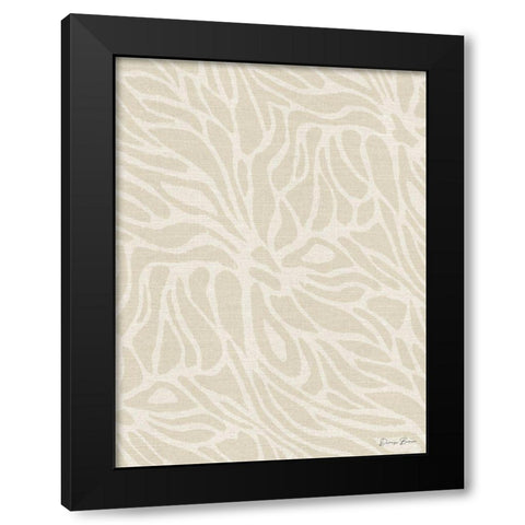 Beige Fabric Pattern 2.0 Black Modern Wood Framed Art Print by Brown, Denise