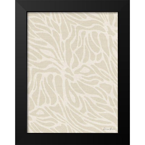 Beige Fabric Pattern 2.0 Black Modern Wood Framed Art Print by Brown, Denise