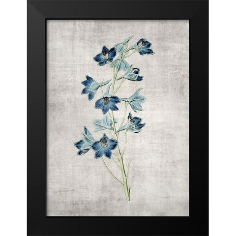 Blue Botanical 3 Black Modern Wood Framed Art Print by Brown, Denise