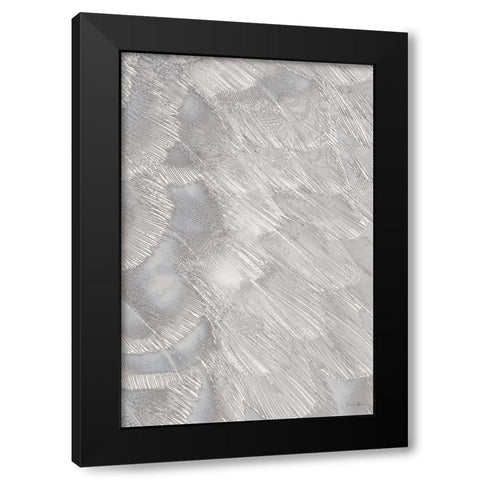 Feather Pattern Black Modern Wood Framed Art Print with Double Matting by Brown, Denise