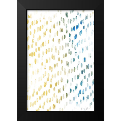 Love These Dots Black Modern Wood Framed Art Print by Brown, Denise