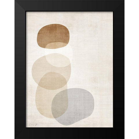 Mobo Stones 1 Black Modern Wood Framed Art Print by Brown, Denise