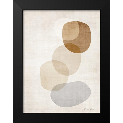 Mobo Stones 2 Black Modern Wood Framed Art Print by Brown, Denise