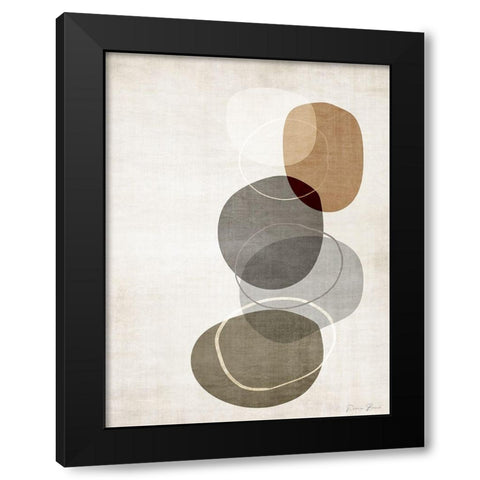 Mobo Stones 2 v2 Black Modern Wood Framed Art Print by Brown, Denise