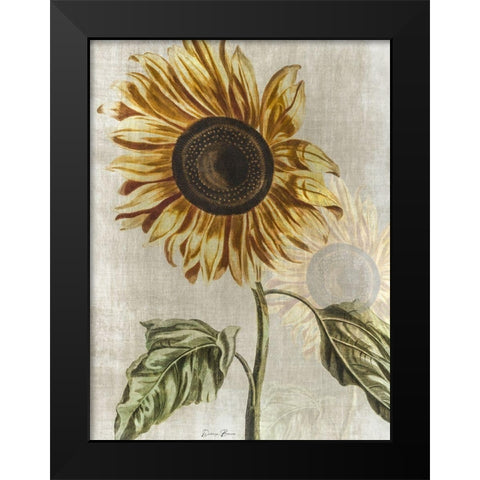 Sunflower 1 Black Modern Wood Framed Art Print by Brown, Denise