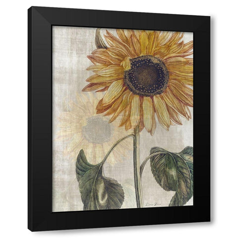 Sunflower 2 Black Modern Wood Framed Art Print by Brown, Denise