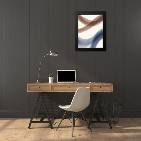 Broad Strokes 2 Black Modern Wood Framed Art Print by Brown, Denise
