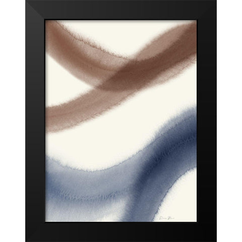 Broad Strokes 2 Black Modern Wood Framed Art Print by Brown, Denise