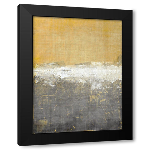 Golden Abstract 3 Black Modern Wood Framed Art Print with Double Matting by Brown, Denise