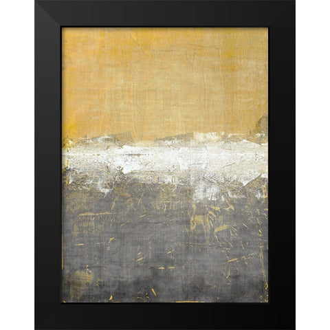 Golden Abstract 3 Black Modern Wood Framed Art Print by Brown, Denise