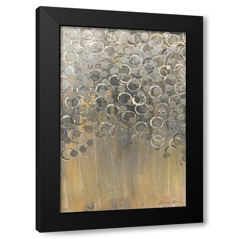 Raining on Yellow 1 Black Modern Wood Framed Art Print with Double Matting by Brown, Denise