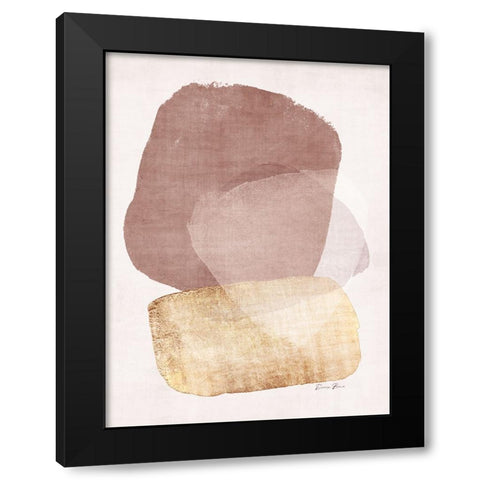 Organic Textures 1 Black Modern Wood Framed Art Print with Double Matting by Brown, Denise
