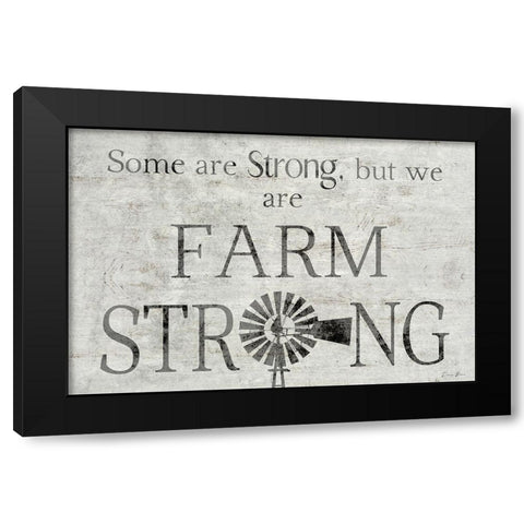 Farm Strong Black Modern Wood Framed Art Print by Brown, Denise
