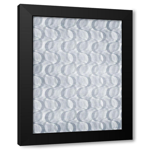 Geo Swirl 1 Black Modern Wood Framed Art Print with Double Matting by Brown, Denise