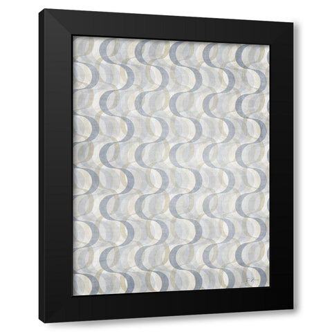 Geo Swirl 2 Black Modern Wood Framed Art Print by Brown, Denise