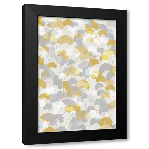 Ginkgo Fields 1 Black Modern Wood Framed Art Print with Double Matting by Brown, Denise