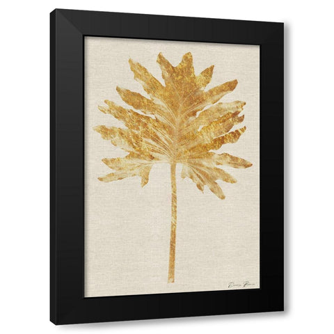 Gold Palm 2 Black Modern Wood Framed Art Print with Double Matting by Brown, Denise