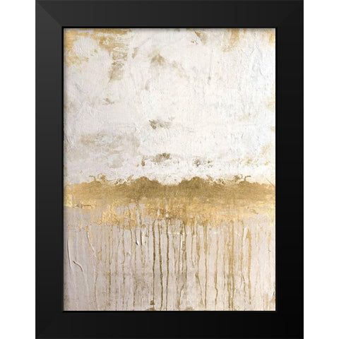 Metallic Spill 1 Black Modern Wood Framed Art Print by Brown, Denise