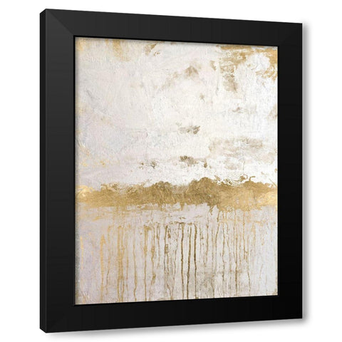 Metallic Spill 2 Black Modern Wood Framed Art Print with Double Matting by Brown, Denise