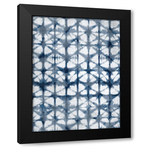 Shibori Distressed Black Modern Wood Framed Art Print by Brown, Denise