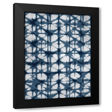 Shibori 2 Black Modern Wood Framed Art Print with Double Matting by Brown, Denise