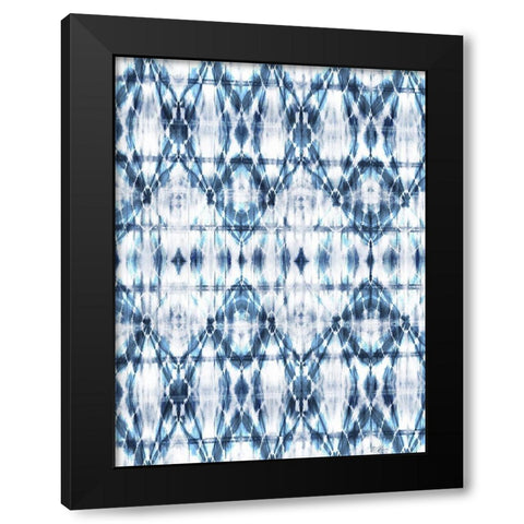 Shibori Pattern Large with White Black Modern Wood Framed Art Print by Brown, Denise