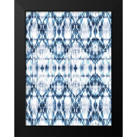 Shibori Pattern Large with White Black Modern Wood Framed Art Print by Brown, Denise